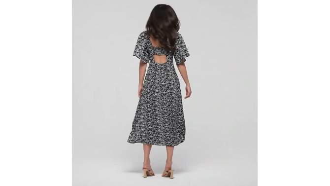 Women's Crepe Flutter Short Sleeve Midi Dress - A New Day™, 2 of 12, play video