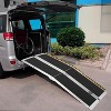Portable Wheelchair Ramp, Anti-slip Surface, Reflective Strip, Transition Plate, Seamless Folding Threshold Ramp, with a Capacity of 600 Pounds - 2 of 4