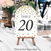 Big Dot of Happiness Gold Wedding - Wedding Receptions, Parties or Events Double-Sided 5 x 7 inches Cards - Table Numbers - 1-20 - 3 of 4