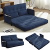 Muti-Functional Folding Loveseat Sofa Bed Floor Sofa Bed,Lazy Sofa with Pillows,6 Position Adjustable Backrest - 4 of 4