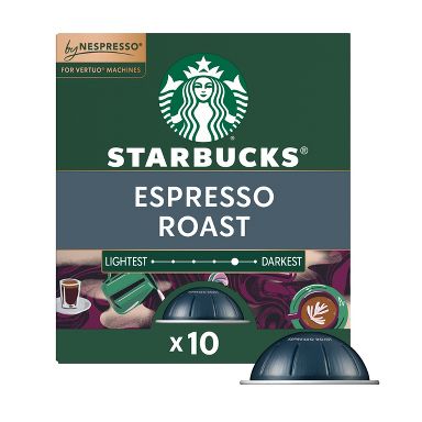 Starbucks by Nespresso Vertuo Line Pods Dark Roast Coffee Espresso Roast - 10ct