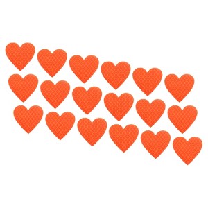 Unique Bargains Waterproof High-Visibility Warning Adhesive Reflective Heart Stickers 1.61 x 1.57" 18 Pcs - 1 of 4