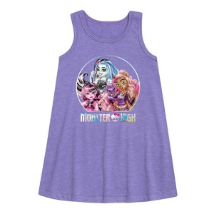 Girls' - Monster High - Character Image Graphic Sleeveless Aline Dress - 1 of 3