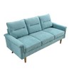 XIZZI 3 Seater Sofa Couch with Deep Seats, Modern Upholstered Sofa with Armrests, Comfy Couches for Living Room, Bedroom and Office - 2 of 4