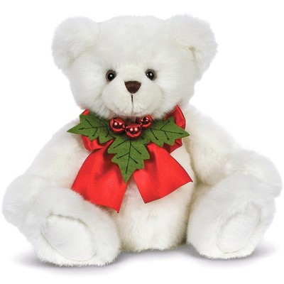 Bearington Bearington Hollister Hollybeary Christmas Teddy Bear, 15 Inch, White Teddy Bear Gifts for Kids