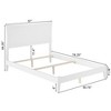 AFI Furnishings Metro Full Traditional Bed with Open Footboard and Turbo Charger in White - 3 of 4