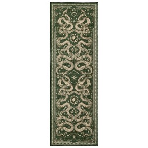Washable Snake Print Large Living Room Rugs, Animal Print Forest Bedroom Carpet, Soft Non Slip Floor Cover for Kitchen Dining Room - 1 of 4