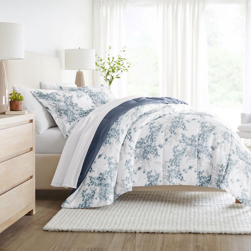Bamboo Leaves All Season Reverisble Comforter Down Alternative Filling, Machine Washable - Becky Cameron, 1 of 12