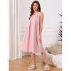 INSPIRE CHIC Women's Tank Pajama Dress Sleepshirt Soft Sleepwear Midi Sleeveless Nightgowns - 2 of 4