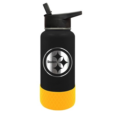 GREAT AMERICAN Pittsburgh Steelers Opal Curve Hydration Bottle Diamond  Collection 20-fl oz Stainless Steel Water Bottle at