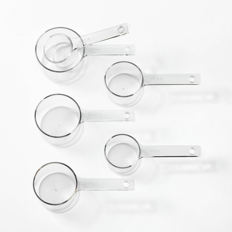 6pc Tritan Plastic Measuring Cups Clear - Figmint&#8482;, 1 of 5