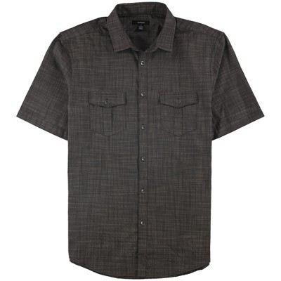 Alfani Mens Warren Textured Button Up Shirt