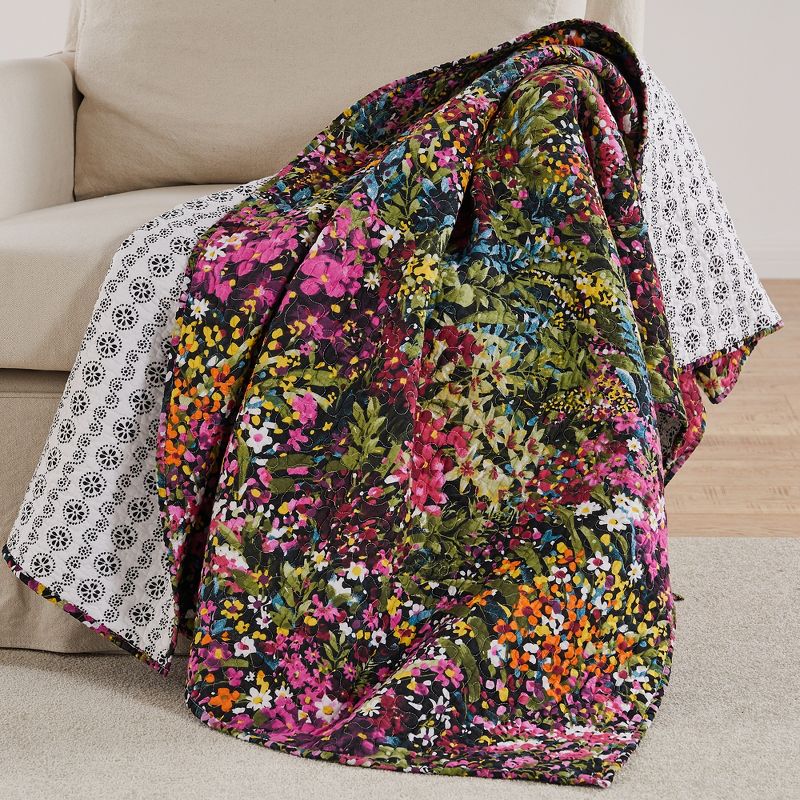 Basel Floral Quilted Throw - Levtex Home, 1 of 6