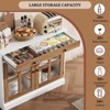 35.4" Sideboard Buffet Cabinet with Glass Door, Storage Cabinet with Drawer, Buffet & Sideboard for Dining Room, Kitchen, Living Room - 3 of 4
