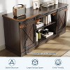 Farmhouse TV Stand for 65" TVs – Entertainment Center with Sliding Barn Doors, Adjustable Shelf & Storage Cabinet for Living Room or Bedroom - 4 of 4