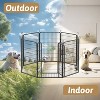 Gulches 39.27 H Tall Metal Dog Playpen Black with 8 Panels Heavy Duty for Large & Medium Breeds & Active Pets - 3 of 4