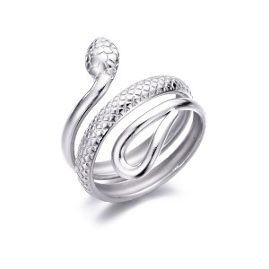 Adornia Tarnish Resistant Silver Curvy Snake Ring - 1 of 1