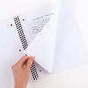 Five Star 170 Sheets 3 Subject Wide Ruled Customizable Notebook Feature Rich Black: Spiral, 8x10.5", Perforated, SFI Certified - 4 of 4