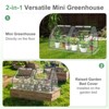 Aoodor 4 x 2 x 2 ft Mini Greenhouse with 2 Zipper Doors, Water Resistant, UV Protected for Flowers, Vegetables and Herbs - 4 of 4