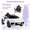 Costway 12V Electric Kids Ride On Car with Remote Control Wireless Connection Lights Orange/Pink/Red/White - 3 of 4