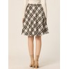 INSPIRE CHIC Women's Christmas Plaids Vintage Tartan Elastic Waist Knee Length A-Line Skirt - 4 of 4