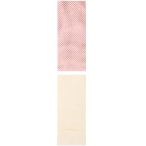 REGALWOVEN Solid Stripe Pattern Bathroom Face Hand Towels 14" x 30"/13" x 30" 2 Pcs - 1 of 4