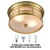 Claxy Modern 2-light Drum Gold Metal with Matt Glass Flush Mount Ceiling Light Fixture - 3 of 4