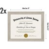Americanflat 8.5x11 Diploma Frame with Shatter-Resistant Glass - Set of 2 - Document Frame with Engineered Wood - Legacy Collection - Driftwood - 2 of 4