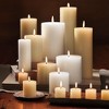 tagltd Chapel Mini Pillar 2x2 Ivory Candles Set Of 4 Unscented Paraffin Wax Drip-Free Long Burning 12 Hours For Home Decor Wedding Parties - 2 of 4