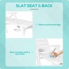 Gulches Outdoor Chaise Lounge, 5 Level Adjustable Backrest Lounge Chair with Wheels, Folding Tanning Chair for Pool, Beach, Patio, Garden, White - 4 of 4