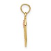 Black Bow Jewelry 14k Two Tone Gold Nana with Flower On Heart Pendant, 15mm - 2 of 4