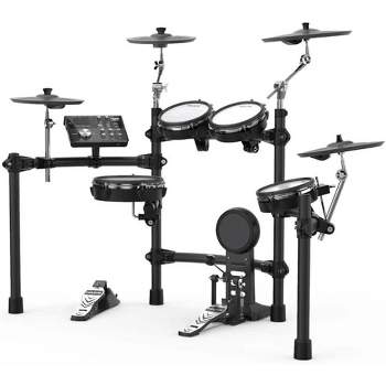 NUX DM-7X Digital Drum Kit Electronic Drum Set with All REMO Mesh Heads and Dual-Triggering Technology