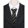 INSPIRE CHIC Men's Stripe Cotton Blend Hand-Knotted Skinny Neckties - 4 of 4