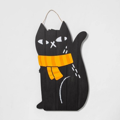 Cat Halloween Wood Porch Sign - Hyde & EEK! Boutique™