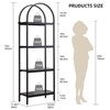 Bookshelf, Arched Bookshelf Bookcase, Industrial Open Book Shelves for Living Room, Modern Freestanding Display - 2 of 4