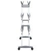 vidaXL Shoe Rack with Wheels Silver 26"x10.6"x39.4" - 4 of 4