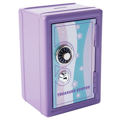 Purple Metal Treasure Keeper Safe with Combination Lock