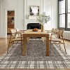 Modern Bordered Striped Runner Rug - Washable Stain Resistant Throw Carpet with Non-Slip Backing Low Pile Floor Cover for Hallway Laundry Bedroom - 2 of 4