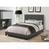 NicBex Twin/Full/Queen Upholstered Platform Bed Frame with Nailhead Trim Headboard,Solid Wood Panel Platform Bed,Box Spring Required,Easy Assembly - 2 of 4