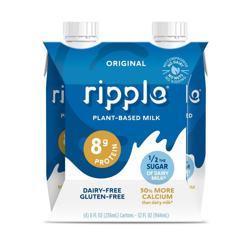 Ripple On the Go Original Dairy Free Pea Milk - 4pk/8 fl oz, 1 of 6