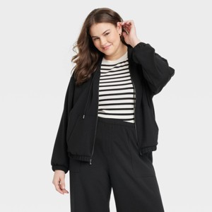 Women's Sandwash Hooded Zip-Up Sweatshirt - A New Day™ - 1 of 3