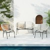 Christopher Knight Home Paoha Outdoor 3 Piece Woven Chat Set with Iron Frame - 2 of 4