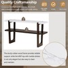 Retro Console Table, Sofa Table, Narrow Entryway Table With Marble-Effect Top, 2-Tier Open Storage Shelf, Storage Solutions For Hallway, Living Room - 4 of 4