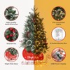 3FT Pre Lit Fiber Optic Artificial Sleigh Ride Base Christmas Tree with 78 Pcs Warm White Lights, 8-Mode Full Prelighted Xmas Tree with USB - 3 of 4