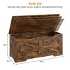 Storage Chest, Wood Large Toy Box,Toy Chest for Boys Girls, Storage Bench with Safety Hinge, Farmhouse Storage Trunk - 2 of 4