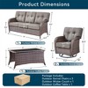 Gymojoy 4 Pieces 3-Seat Sofa Table with Swivel Chairs - 2 of 4