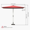 NicBex 10x6.5FT/6x4FT Rectangle Patio Umbrella,Outdoor Umbrella with Crank Lift & Tilt,UV Protection Market Umbrella for Poolside,Garden - 3 of 4