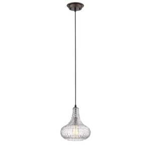 Chloe Lighting Aria Transitional 1 Light Rubbed Bronze Ceiling Mini Pendant 10`` Wide - 1 of 4