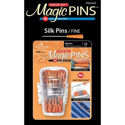 Taylor Seville Magic Pins - Silk Fine-Peach Orange 50/Pkg