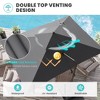Crestlive Products 13' Patio Cantilever Umbrella Offset Double Top UV30+ High-strength Aluminum Pole with 360°Rotation 5 Heights Adjustable Offset - 4 of 4
